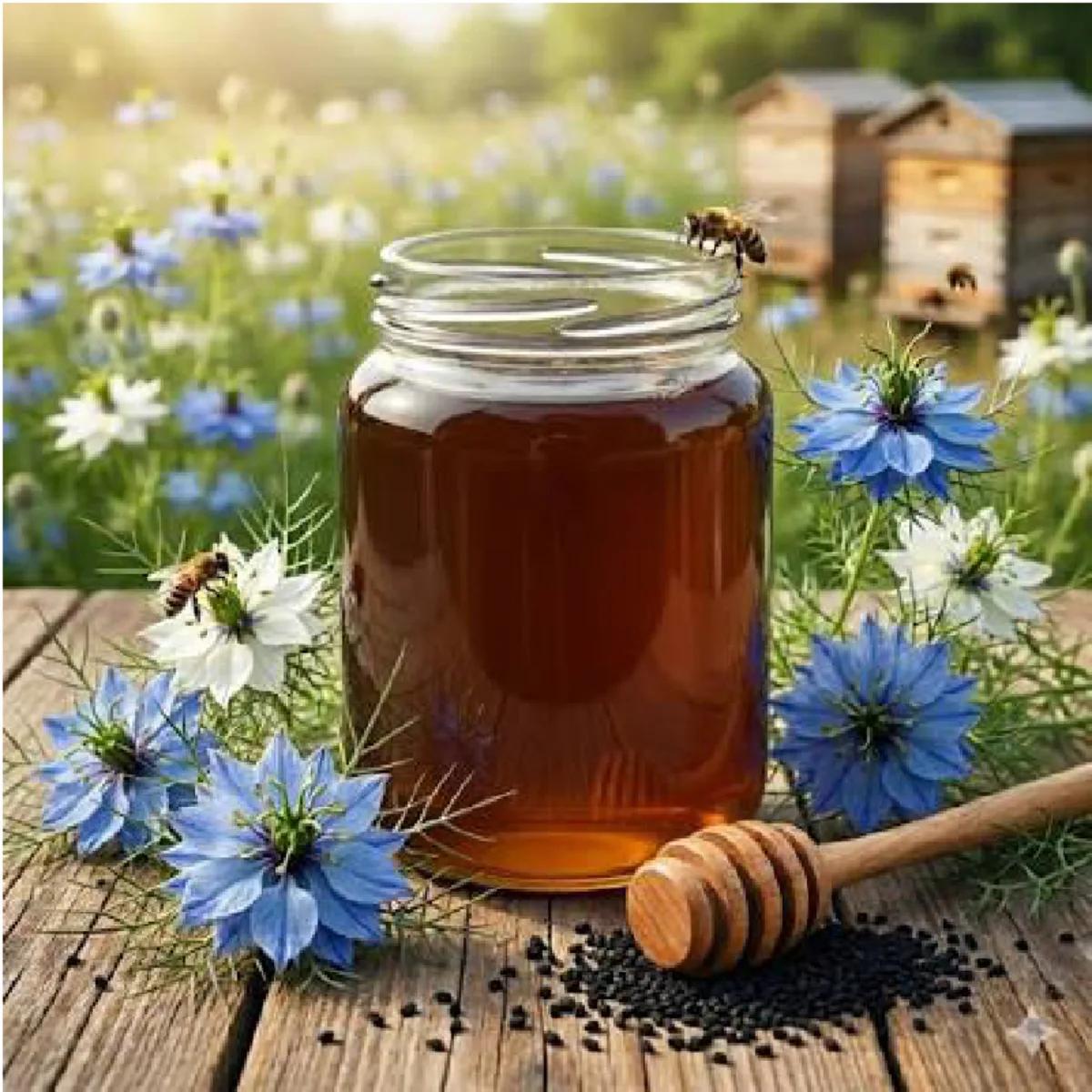 Nigella flower honey