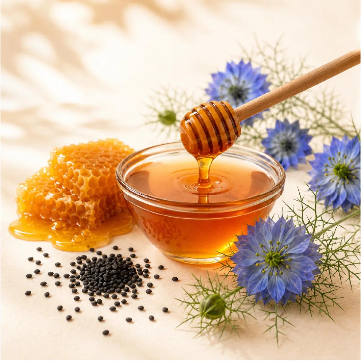 Nigella flower honey